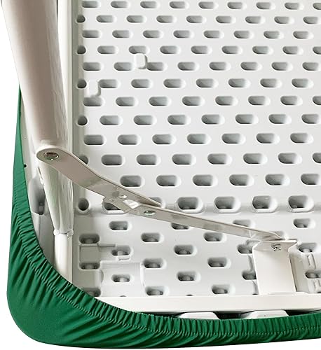 Miniatura 60 de Fundas cuadradas elásticas de elastano para mesa de cóctel, color verde, 36 x 36 pulgadas Verde,Beige,Marrón,Azul