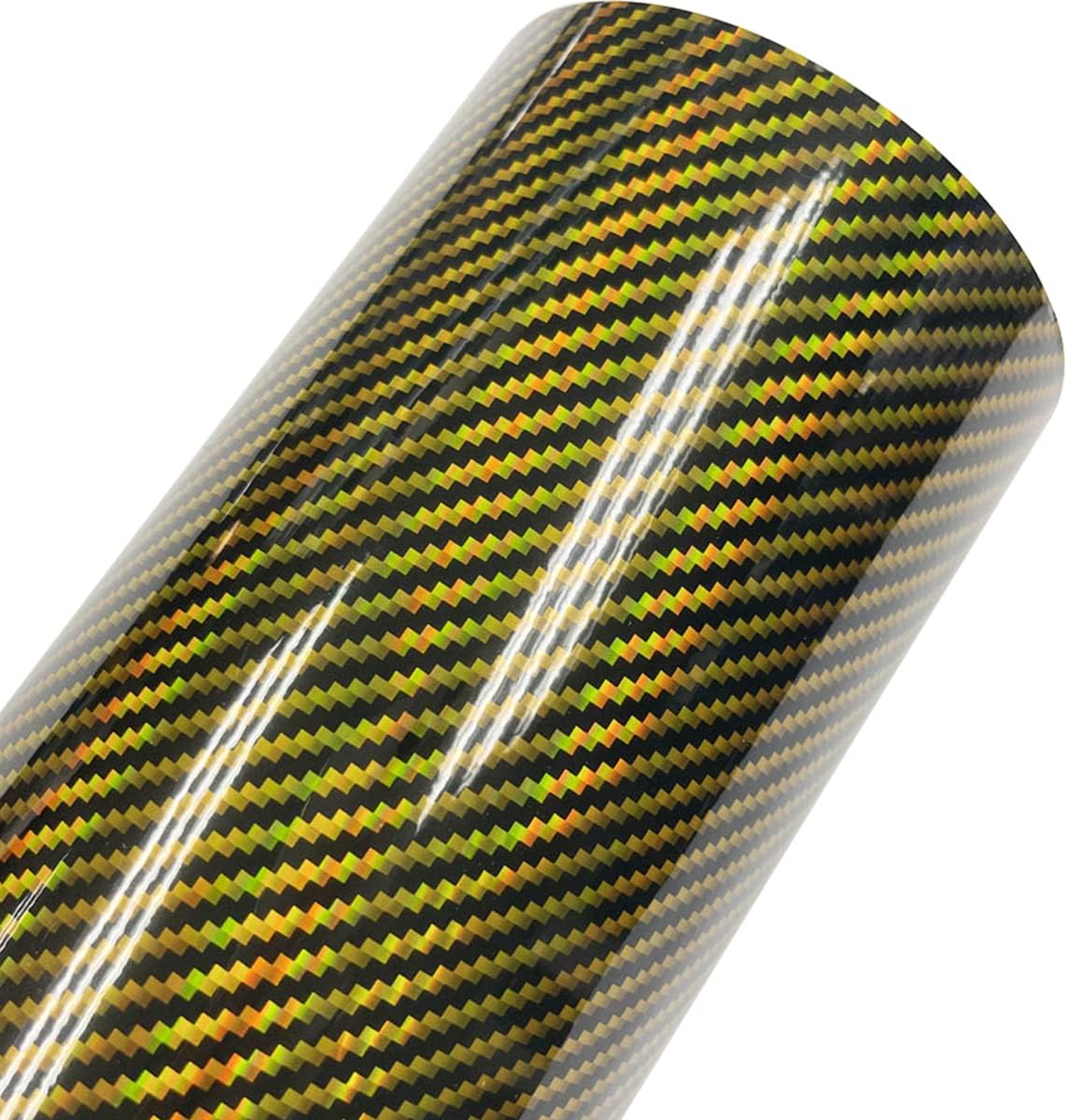 Bubble-Free Vinyl Wrap, Self-Adhesive Car Wrap Film for Motorcycles, Vehicle, Automotive, Gold, 40x152cm