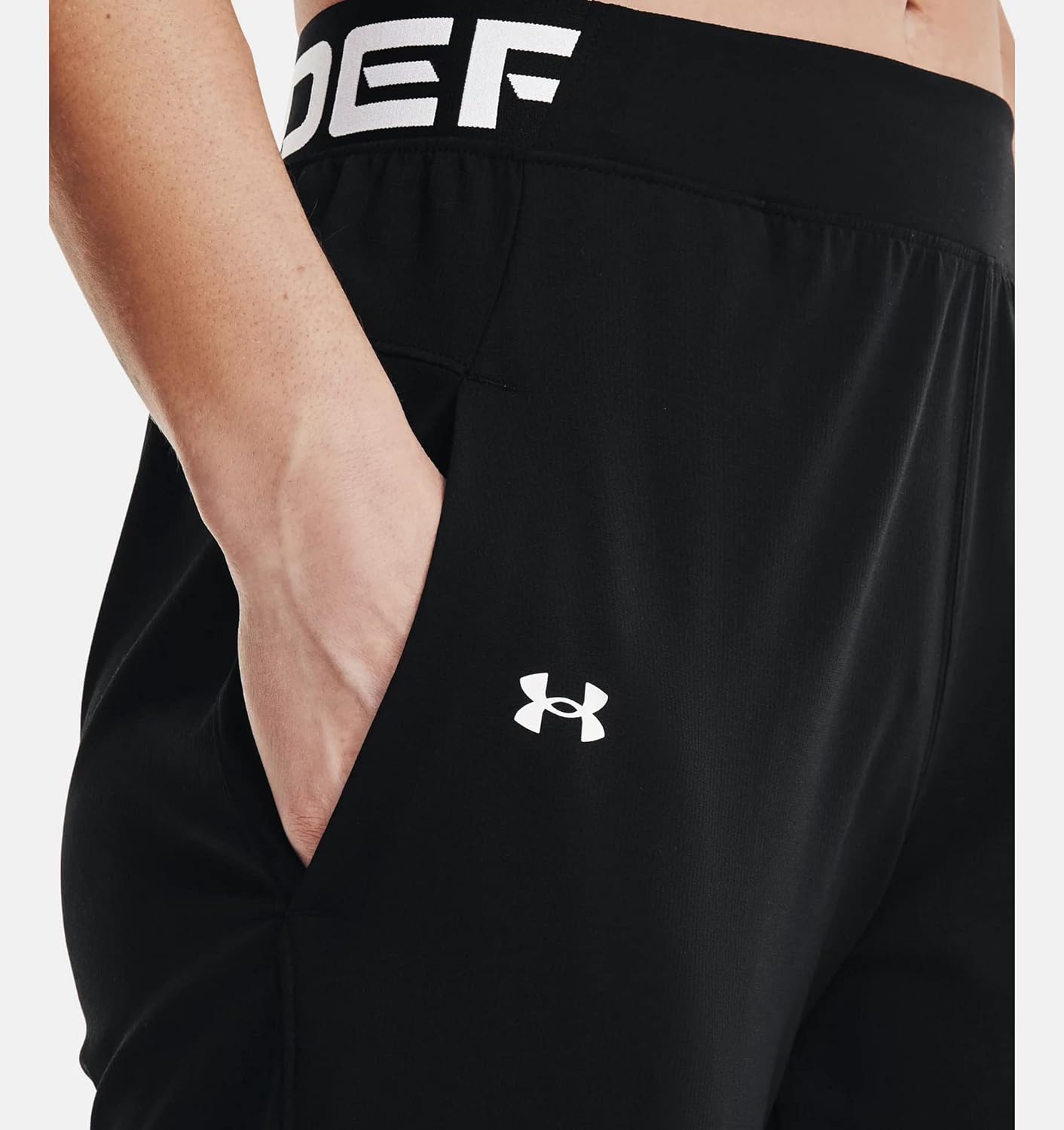 Under Armour Women's UA Vanish Woven Pants 1357447 (X-Large, Black/White-001) - Image 3