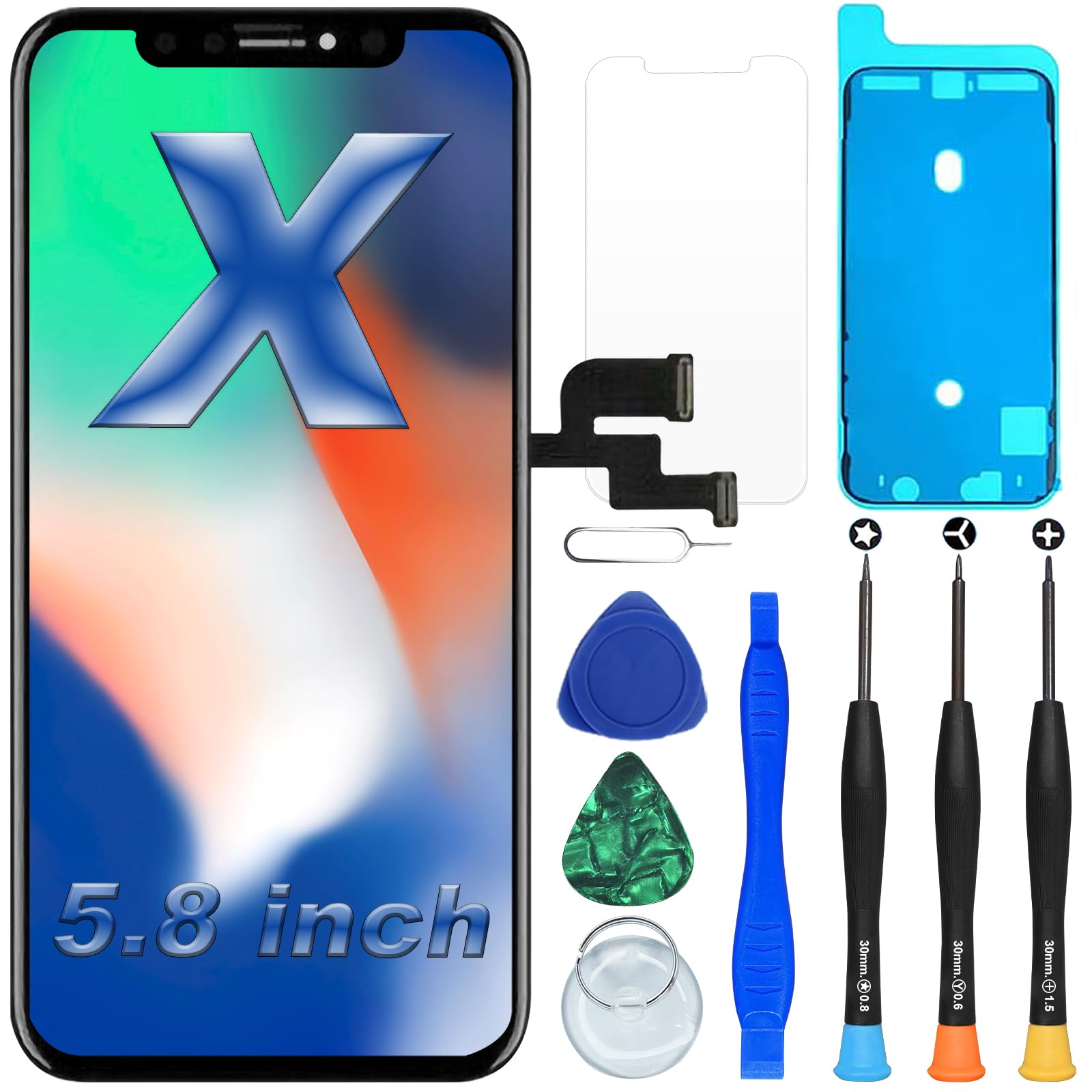 DIGI4U LCD Screen Replacement for iPhone X, Display Assembly with Repair Tools, Clear Vision & Stable Temperature, Smart Choice for Everyday Use