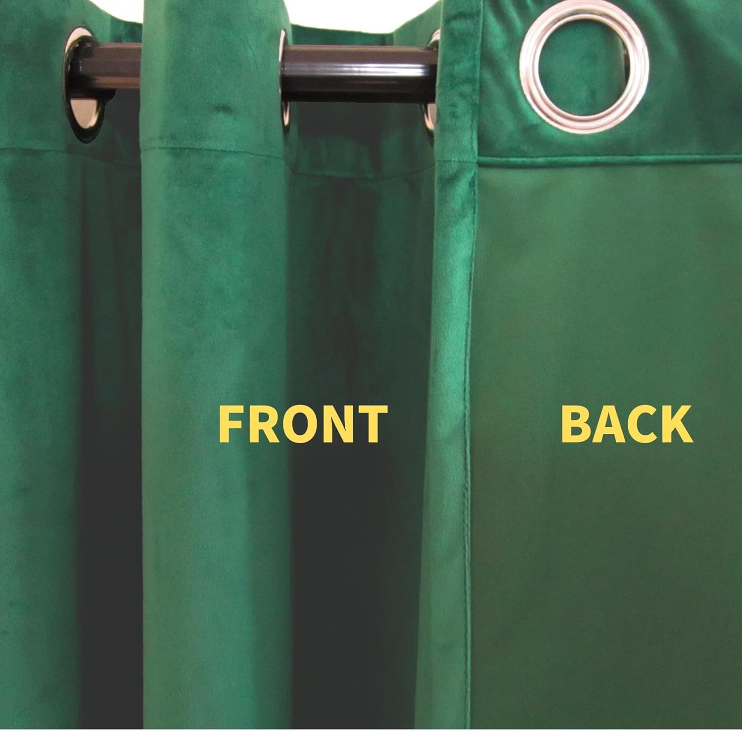 Emerald Green Velvet Curtains 84 Inches 2 Panels Set - Super Soft Grommet for Living Room, Noise Reducing, Room Darkening, Luxury Bedroom Decor W52 x L84 Inches