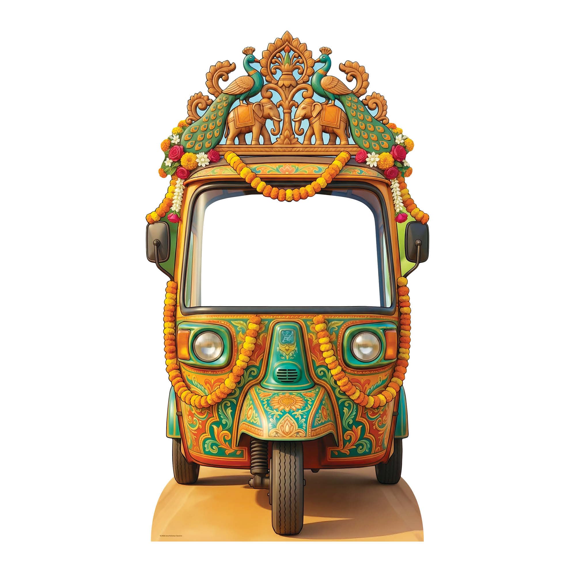 Tuk Tuk indien en carton Star Cutouts SC4886 pour décoration de mariage
