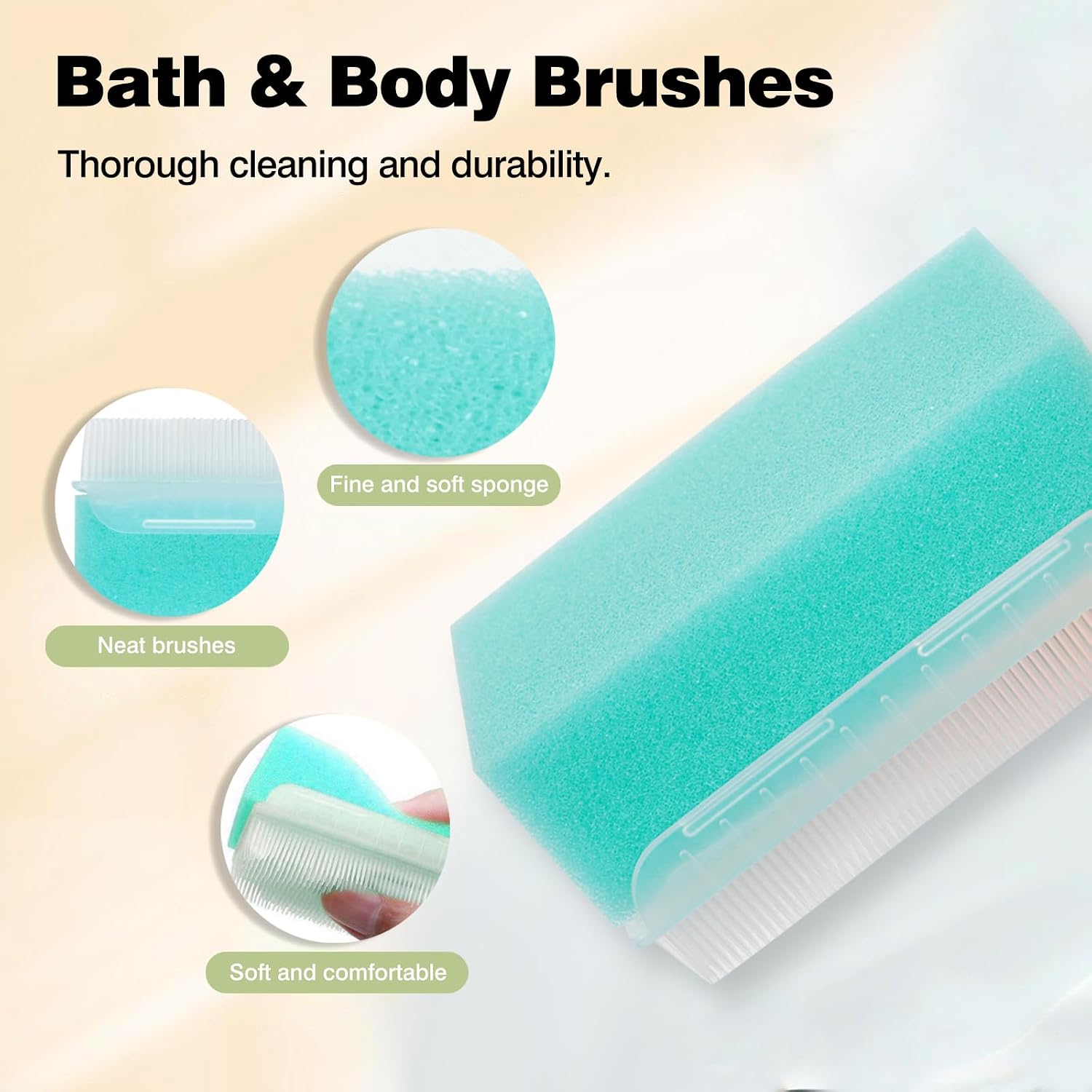 2PCS Cradle Cap Brush, Baby Bath Sponge – 2-in-1 Brush & Sponge for Scalp Treatment, Sensory Therapy, and Bath Time Care