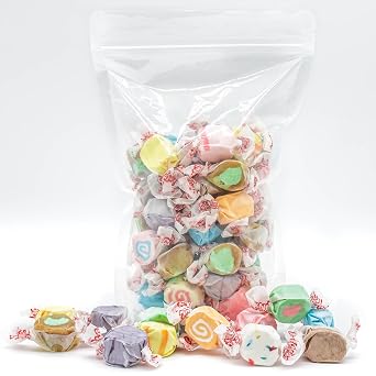 Salt Water Taffy 1 lb Individually Wrapped, 12 Fun Flavors, Old Fashioned Bulk Candy, Gluten and Nut Free
