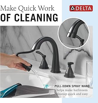 Delta Faucet Stryke Pull Down Bathroom Faucet, Bathroom Pull Out