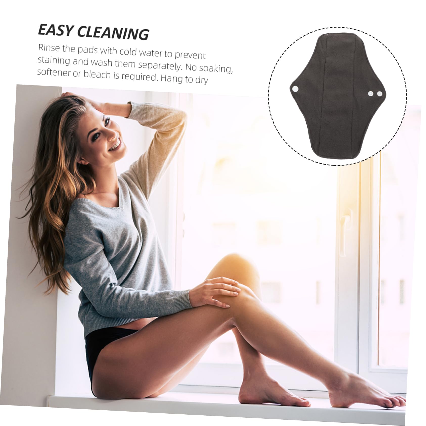 Didiseaon 2 Juegos De Compresas Sanitarias Lavables Para Mujeres Almohadillas De Maternidad Almohadillas Sanitarias Para Niñas Tela Lavable Reutilizable Almohadilla Reutilizable