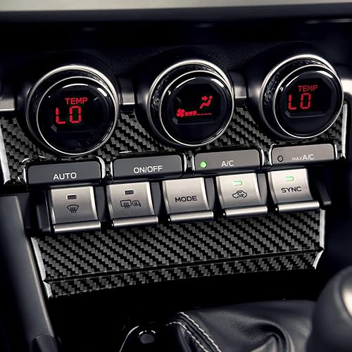 Miniatura 4 de AIRSPEED Cubierta de panel de consola central para Subaru BRZ Toyota GR86 2021 2022, marco de botón de aire acondicionado, adhesivo de fibra de
