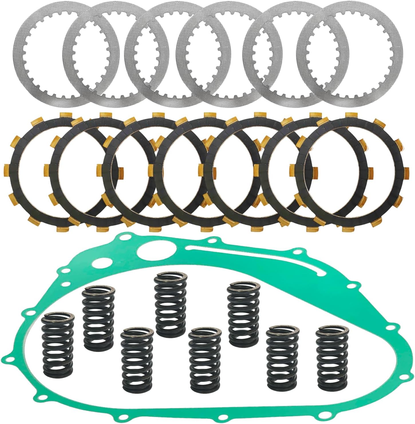Extra Plate Friction Steel Clutch Plates & Gasket Kit Fit for Suzuki 1997-2004 Marauder 800 VZ800 OEM#21442-37401