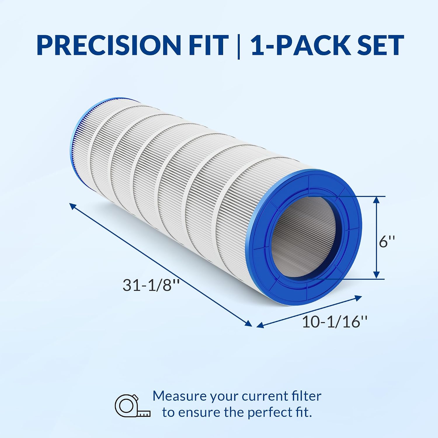 Pro Series Filter Cartridge, Replacement for PAP150 R173216 59054300 Unicel C-9415 Filbur FC-0687, Compatible with Pentair Clean & Clear 150, 3oz Trilobal Fabric, 150 Sq. Ft.