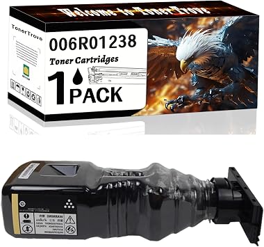 006R01238 Toner Cartridges Compatible for Xerox Wide Format 6204 6604 6605 6705 Printers, Office Printing is Easy Clear Smooth 1 Pack Black