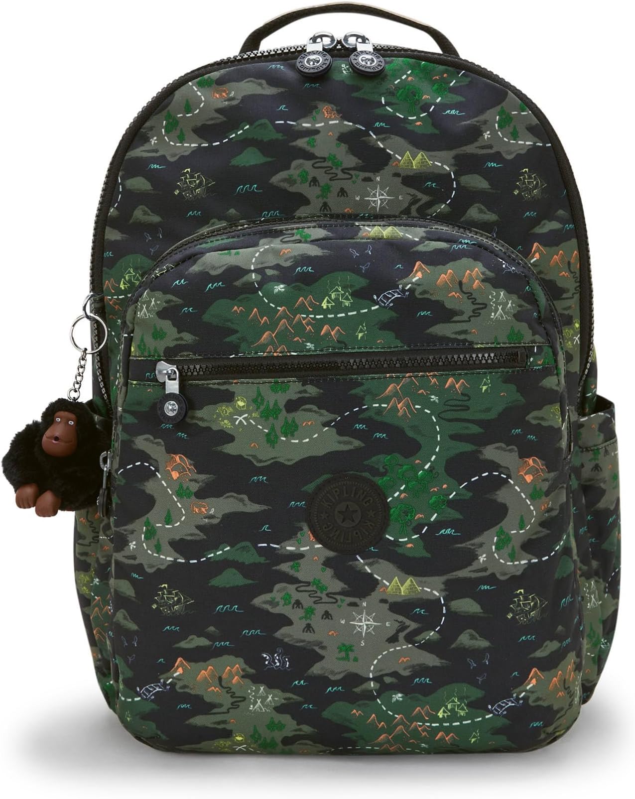KiplingSeoul Extra Large Printed 17" Laptop Backpack Camo Treasure