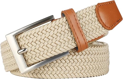 Miniatura 2 de Lavemi Mens Belt, Stretch Elastic Casual Woven Sport Golf Braided Belts for Men,Gift Box