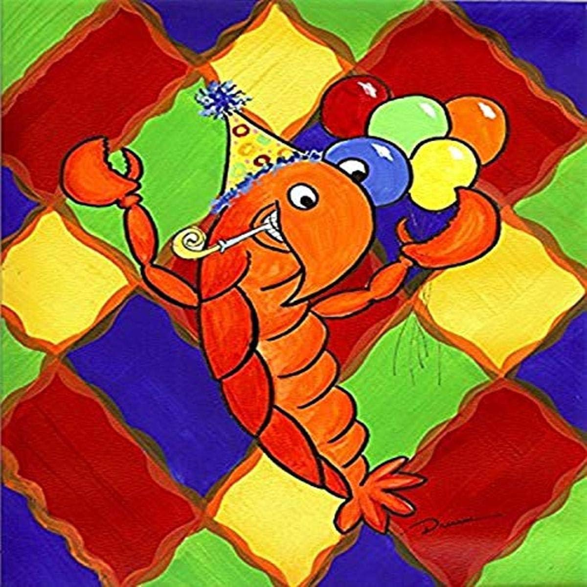 Caroline's Treasures LD6163CHF Crawfish Summer Flag Canvas, Large, Multicolor
