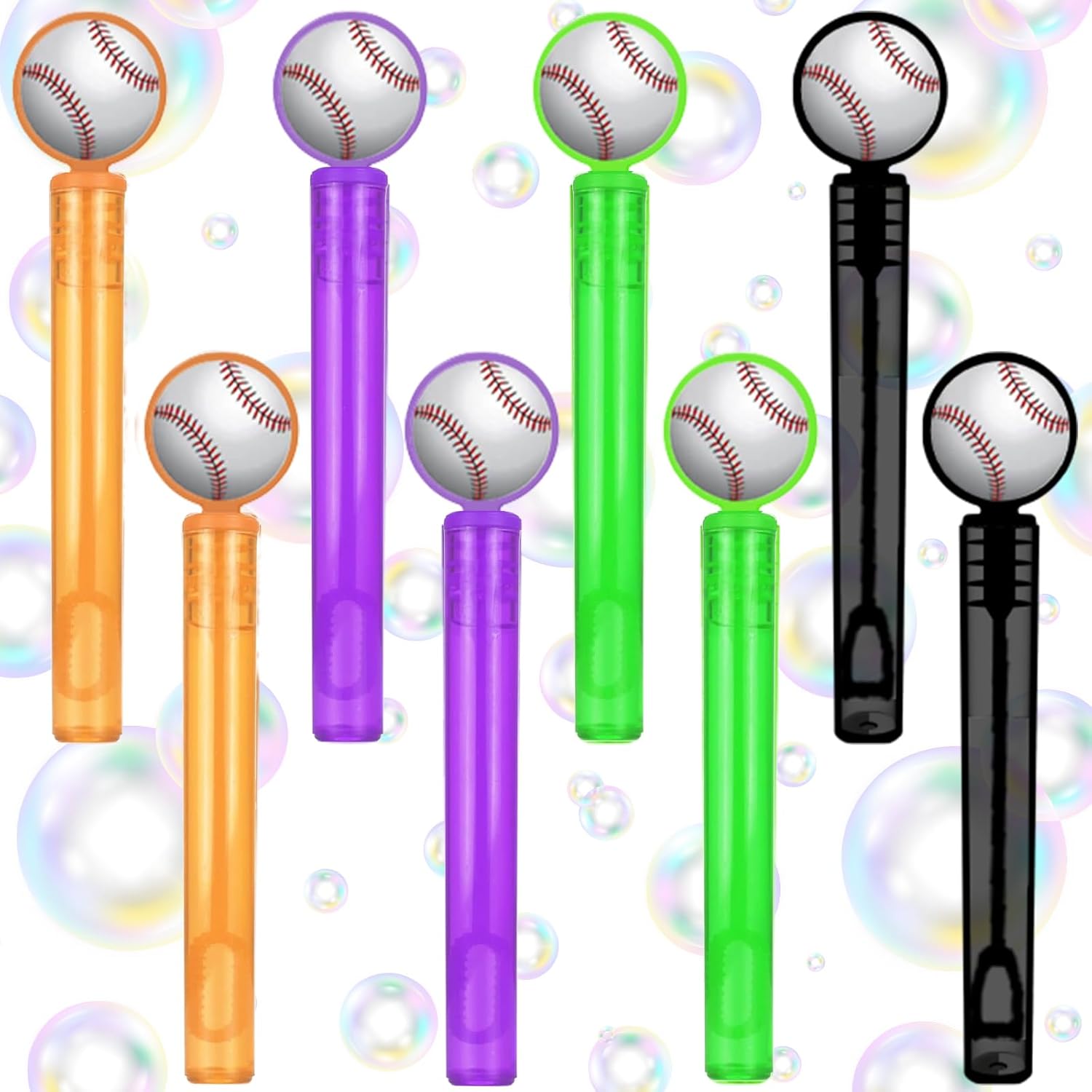 24 Pcs Baseball Themed Party Supplies Baseball Bubble Wands Bulk Baseball-Themed Decorations Birthday Gifts prizes Gift Bag fillers