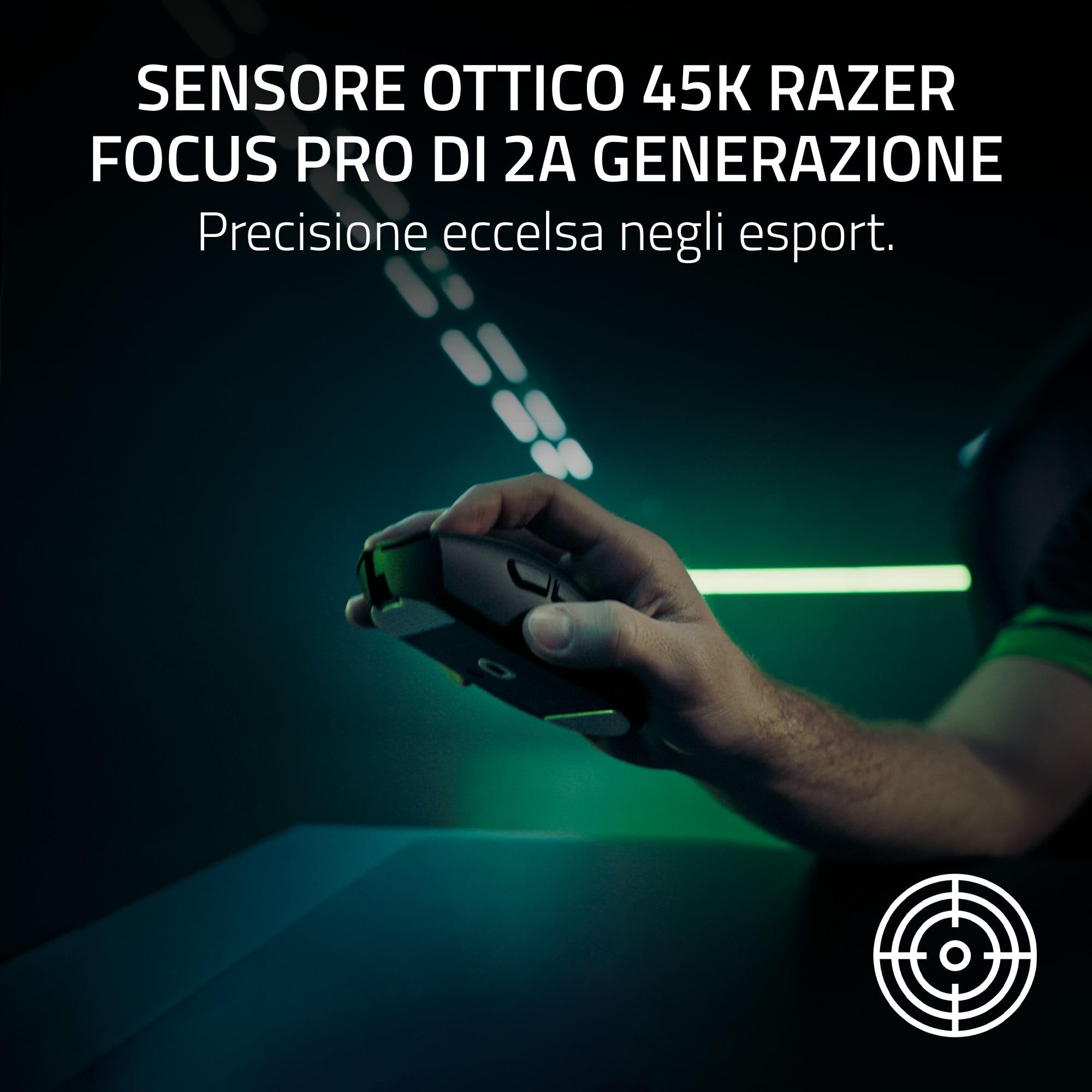 Razer DeathAdder V4 Pro NiKo Edition - Mouse senza fili ergonomico per eSport ultraleggero - 57 g - 2,4 GHz Hyperspeed - Focus Pro 45K Sensore - 8K Hz Polling - Ottici Switches Gen-4 - PC/Mac | NiKo