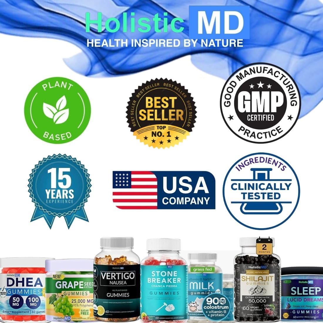 Vertigo relief products clinically studied Kudzu Gingko Astragalus Ginger Black Cohosh & Peony flower | Nausea Vertigo Dizziness Relief | | Plant-Based formula Non GMO | Lemon flavor 60 Gummies — Amazon image 6