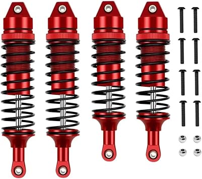 Rc Parts For Traxxas For Slash 4X4 For VXL 2WD For Rustler For Stampede For Hoss 1/10 Full Metal Front And Rear Shock Absorber RC Car Upgrades PartsRed
