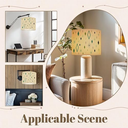 Miniatura 7 de Pantalla de tambor sin costuras, retro de los años 50, Starbust de mediados de siglo, moderna, repetida de los años 50, espacio medio, pantalla de