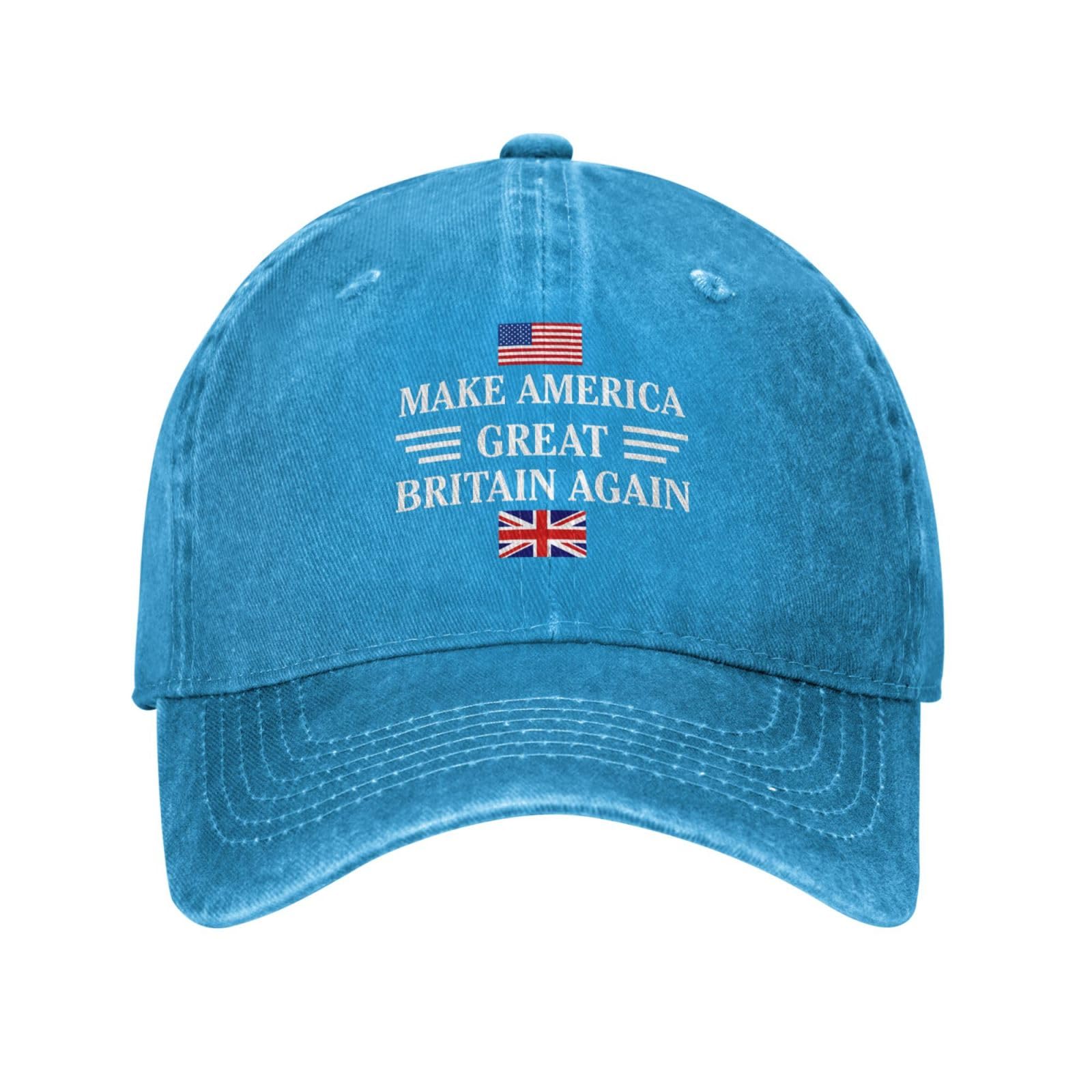 Iubbki Unisex Blue Make America Great Britain Again Hat Casual Trucker Hats Baseball Cap For Men Women