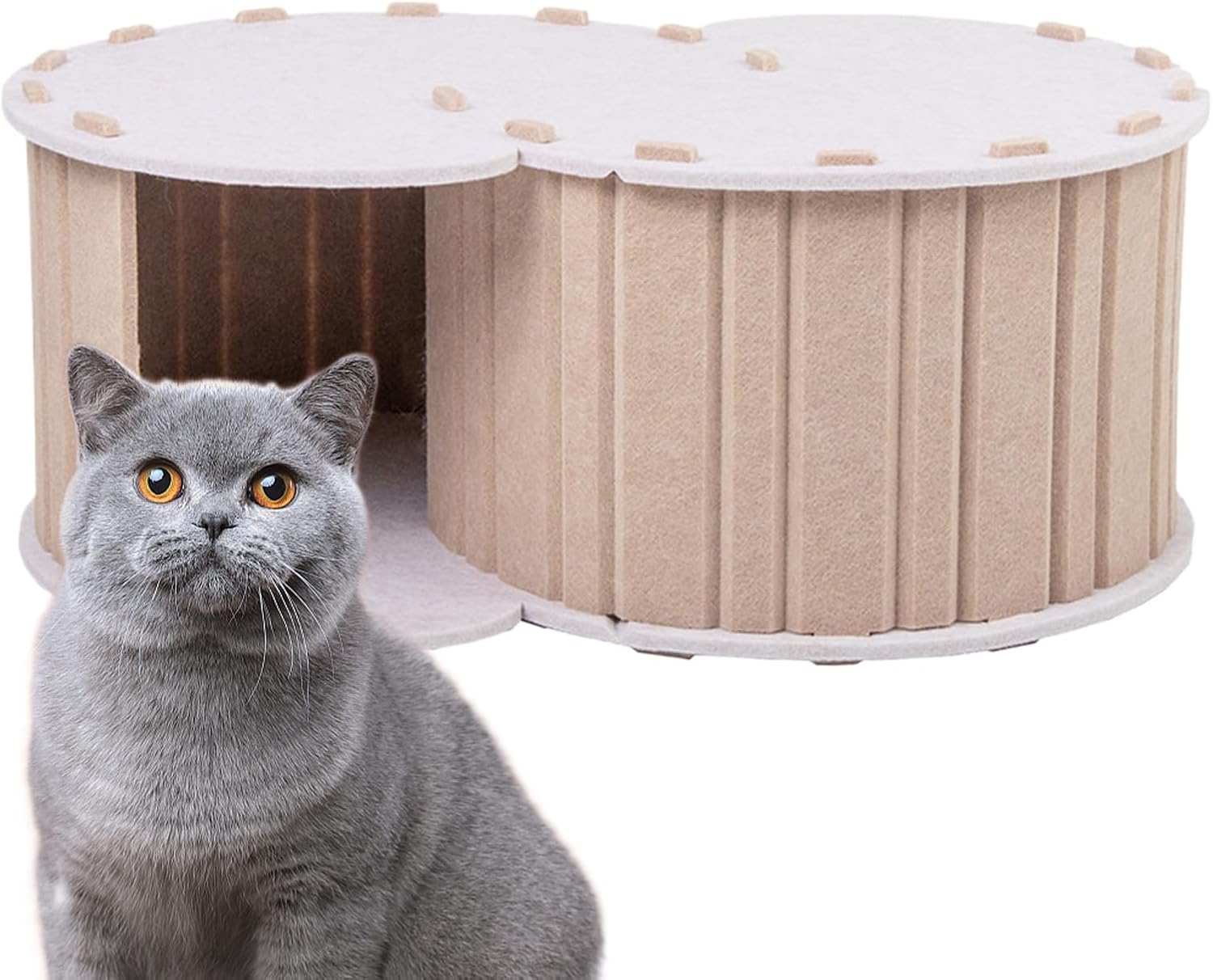 Cat Tunnel, Indoor Donut Bed, Tunnel with Comfortable Nest, Removable Kittens Playhouse for Home and Apartment, Cat Bed with Soft Design, Pet Accessories for Sleeping and Exercise