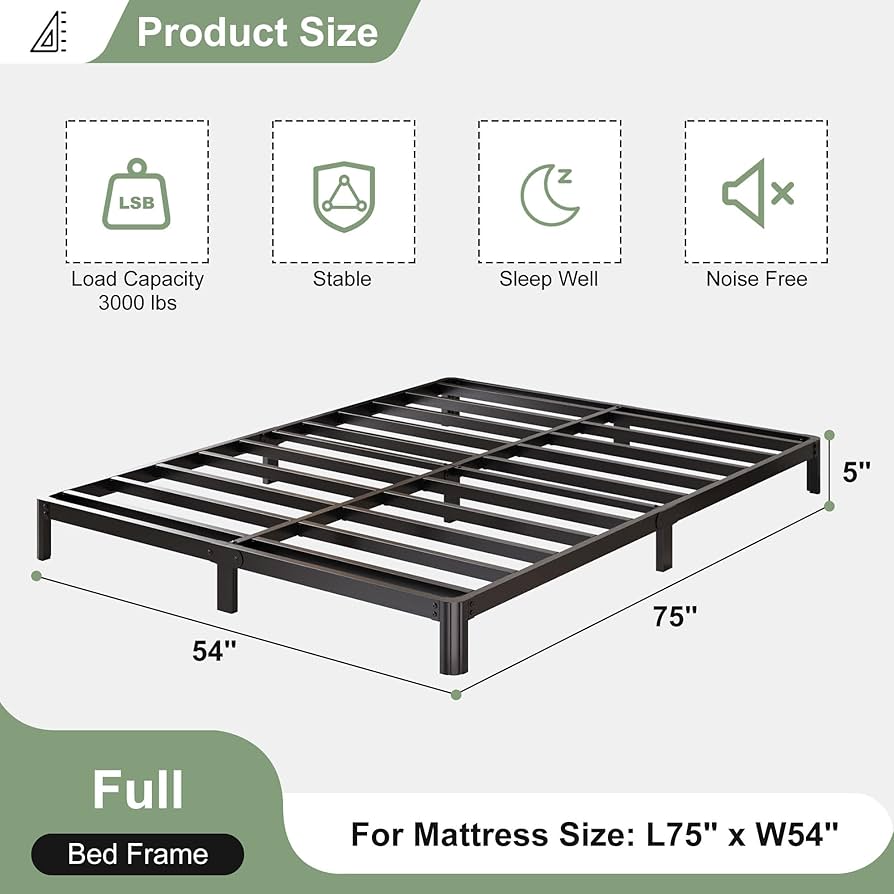Amazon.com: Lutown-Teen 5 Inch Low Full Size Bed Frame with