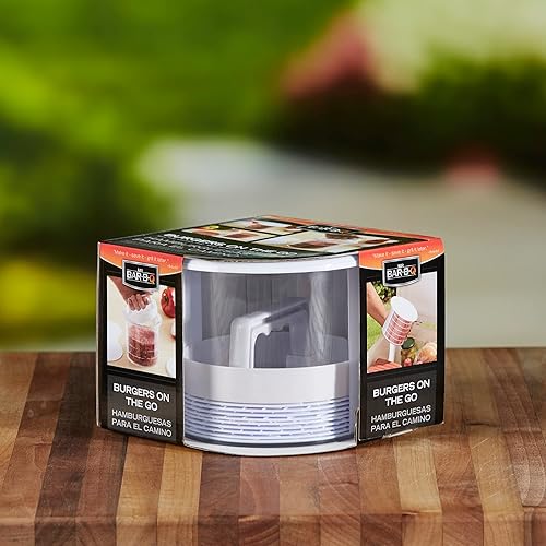 Miniatura 4 de Mr. Bar-B-Q #40231Y - Máquina para hacer hamburguesas de 12 piezas antiadherentes de 8 capas de disco de plástico para hamburguesas para