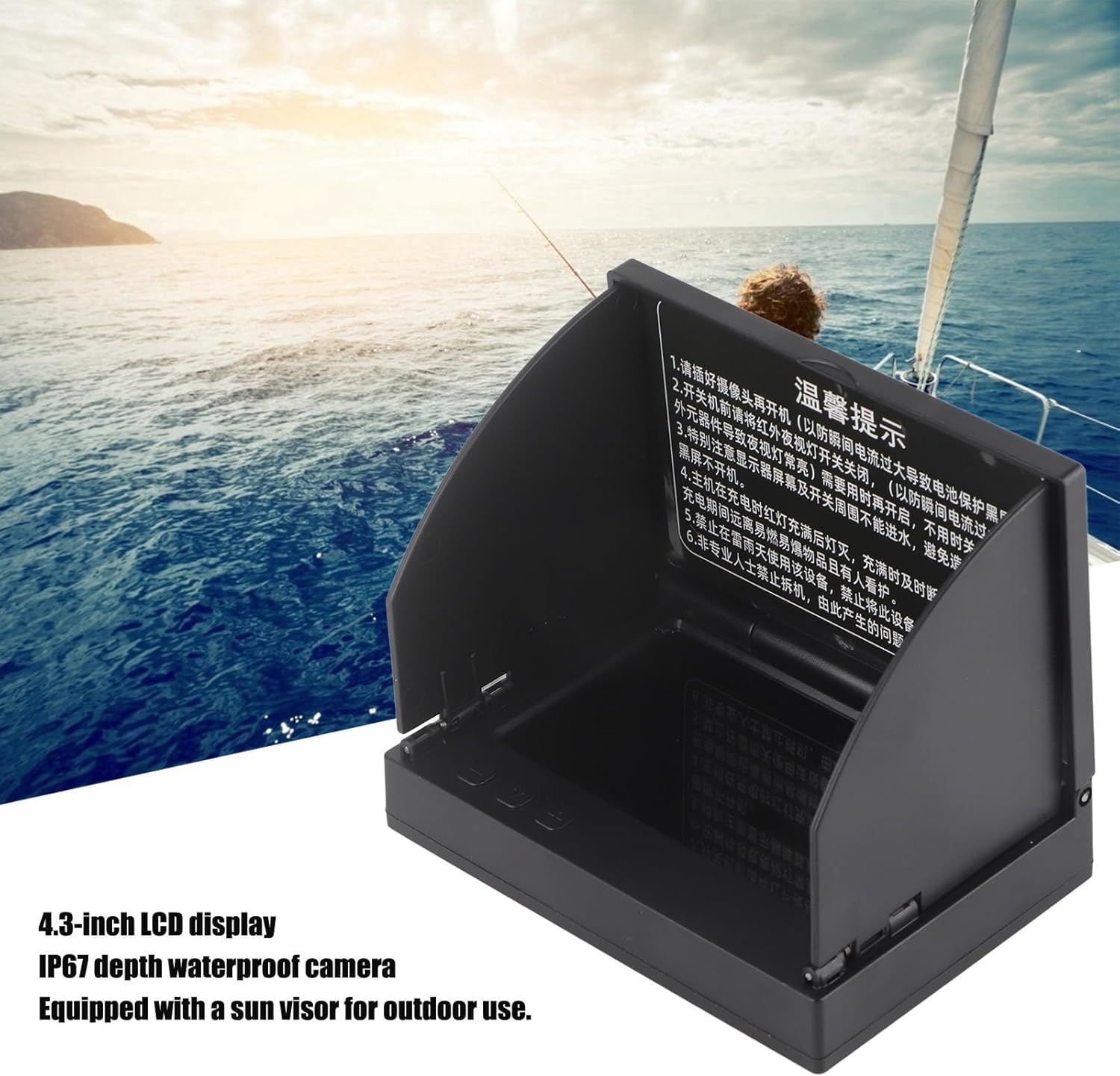 Underwater Fishing Camera Kit, Portable Video Fish Finder with 4.3 Inch LCD Monitor, Professional Fishing Aid for Ice Lake Sea Boat Fishing