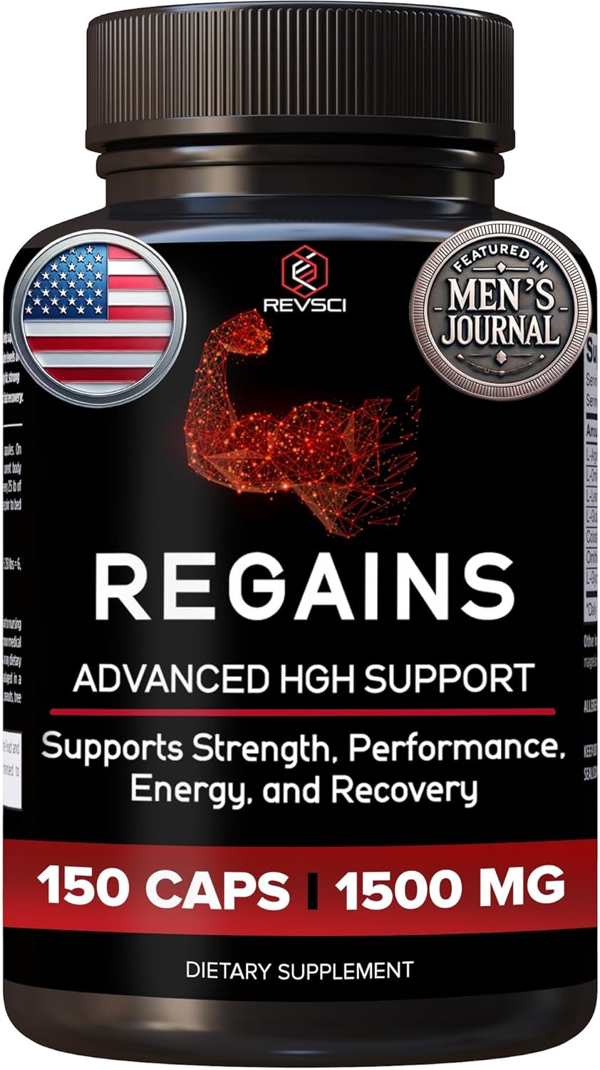 HGH Supplements for Men & Women - Regains Natural Anabolic Muscle Growth Building & Human Growth Hormone for Men, Muscle Builder for Men, Muscle Recovery Post Workout Supplement, 150 Protein Pills