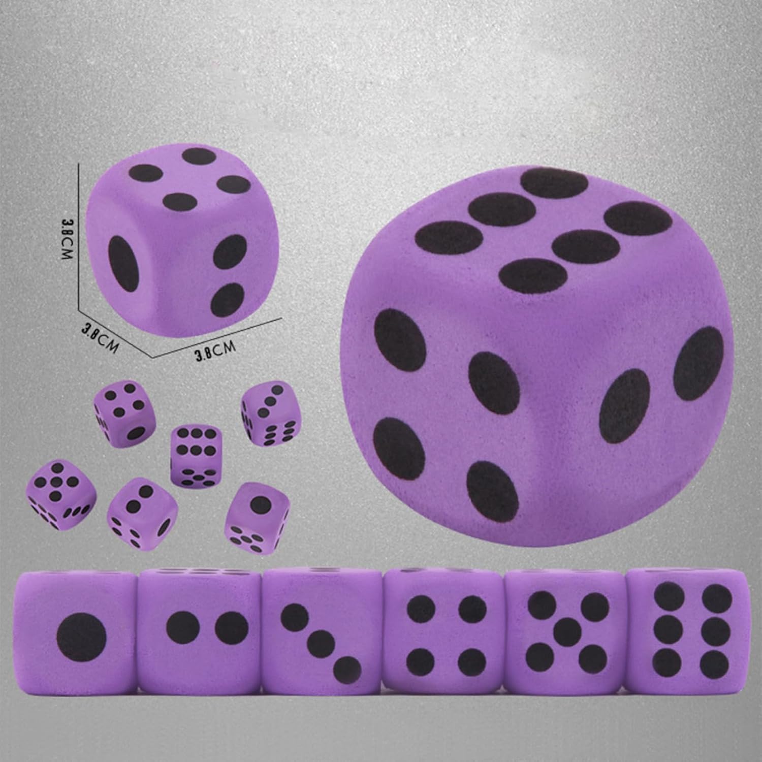 Dice for Kids - Lightweight Colorful Foam Dot Dice - Funny Dices, Use for Kids, Classrooms, Math Games, Building Toys, XParty Suppxlies