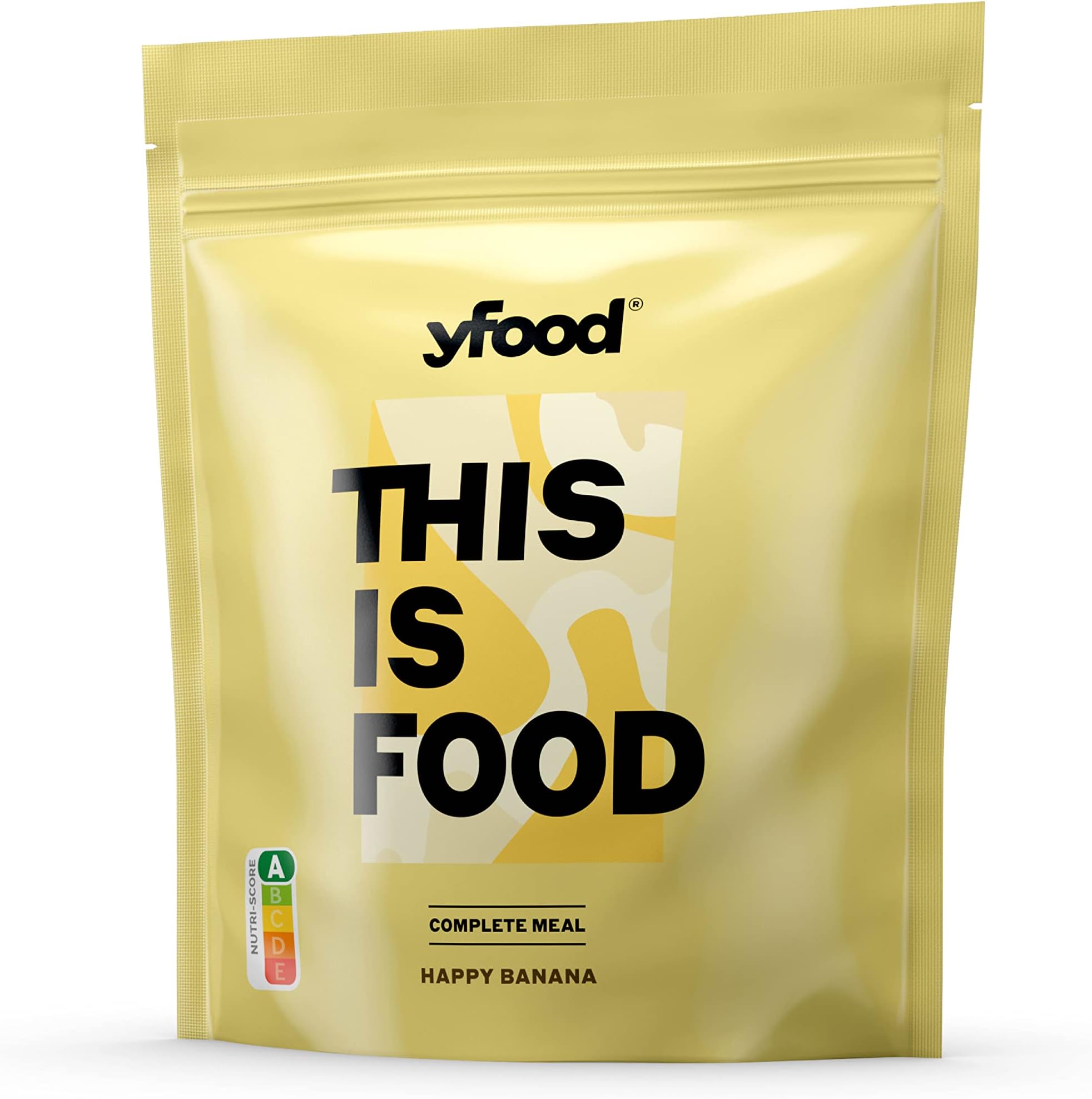 YFoodPowder Happy Banana, protein meal replacement, THIS IS FOOD powder, 25g of protein, 17 meals, 26 vitamins & minerals, 1,5kg pack