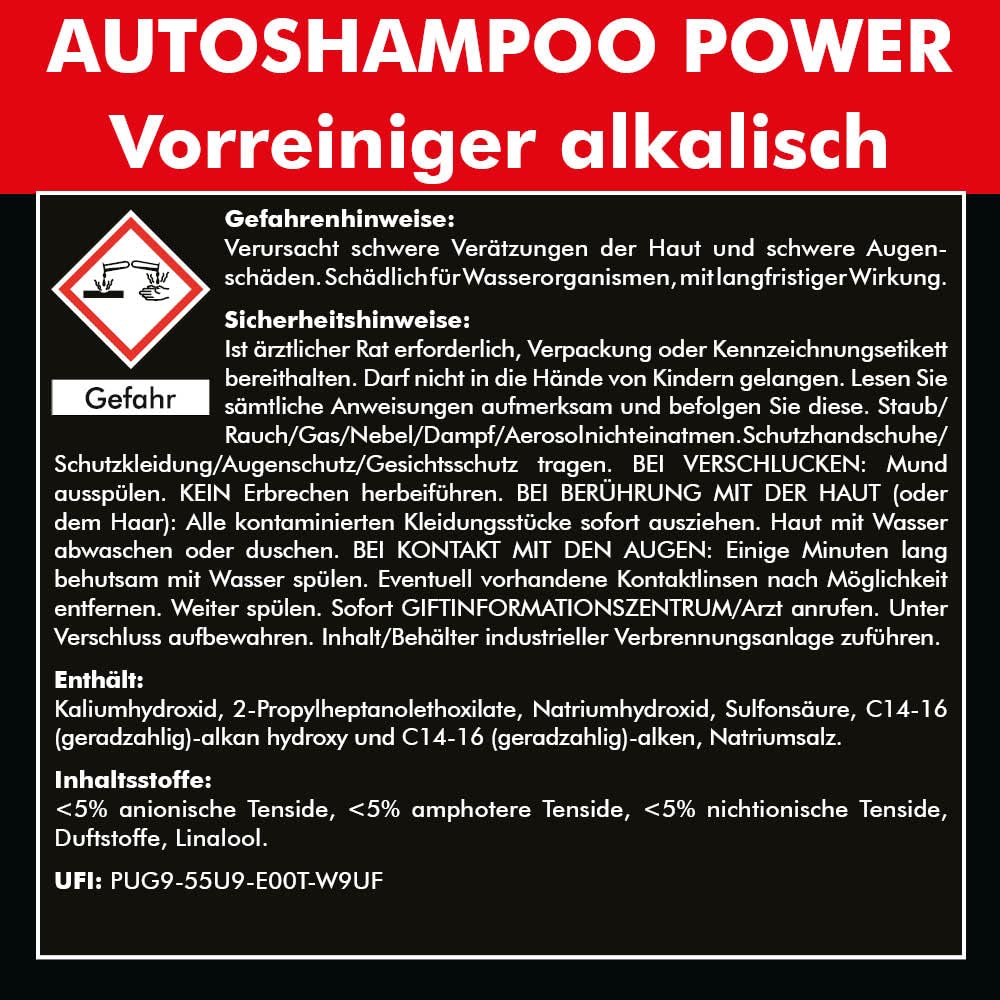 Brestol Autoshampoo Power 10 Liter Konzentrat - für Hochdruckgeräte & zur Autovorwäsche in Auto-Waschanlagen & Waschstrassen
