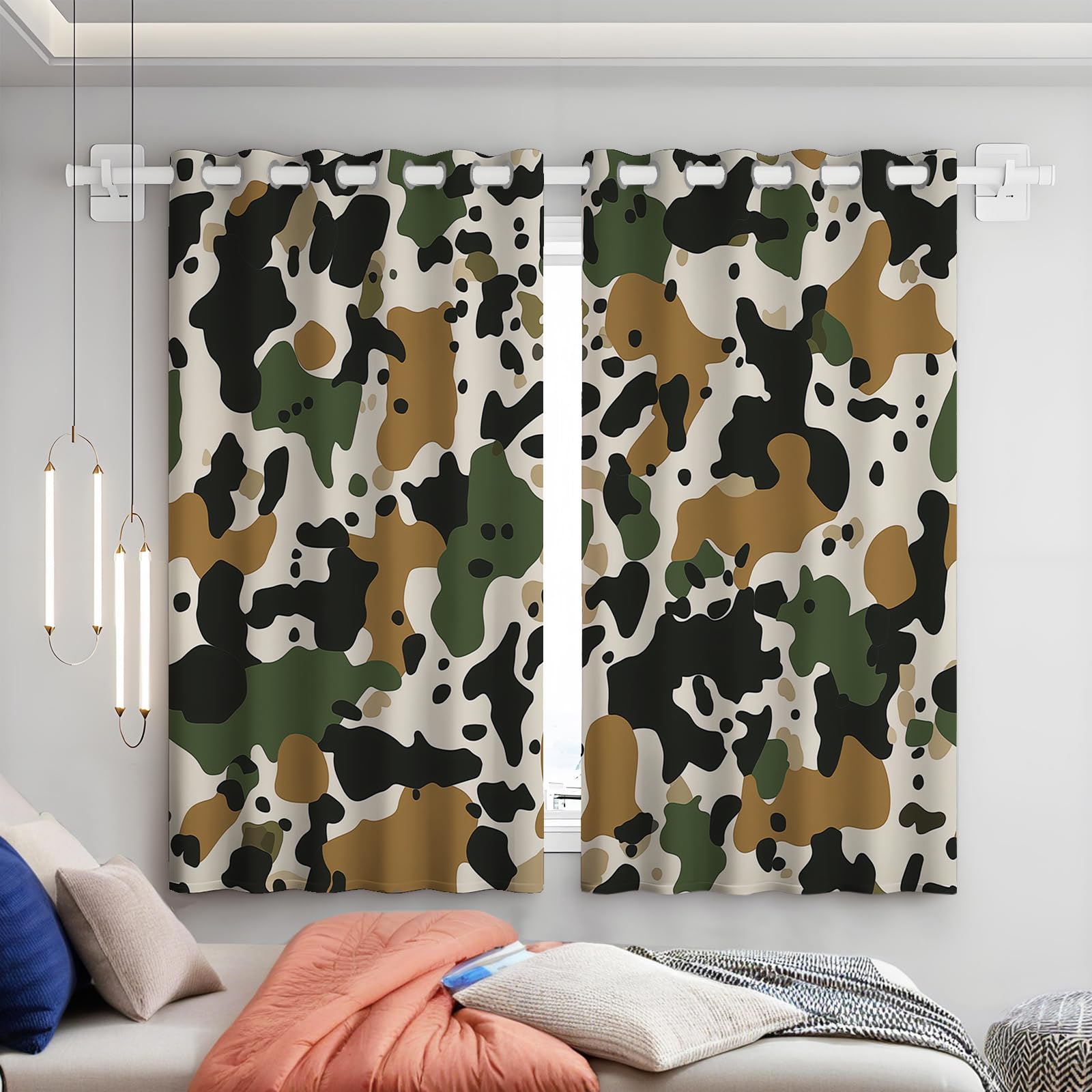 Rideaux anti bruit pour salon moderne et chambre, occultants thermiques 132x158 cm