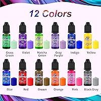Vista 2 de Roizefar Tinte para velas – 12 colores de cera derretida para hacer velas, tinte a base de aceite para cera, tintes de color líquidos altamente