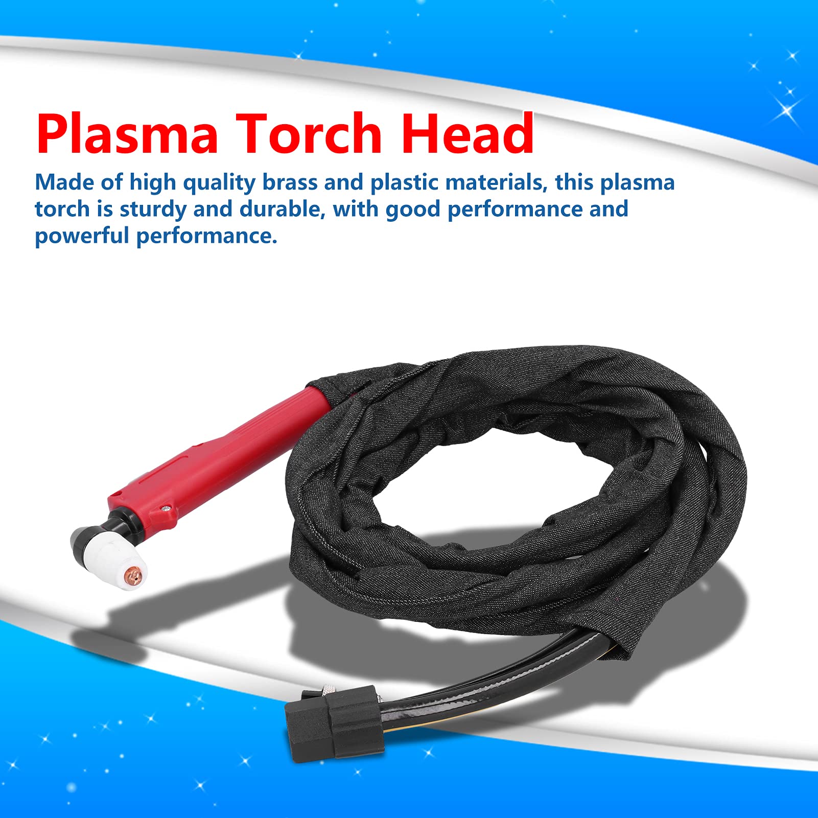 Pistola per Taglio al Plasma, Pistola per Taglio al Plasma Torcia per Taglio al Plasma con Impugnatura Dritta Comoda Usare per Macchine Taglio al Plasma 40A e 50A