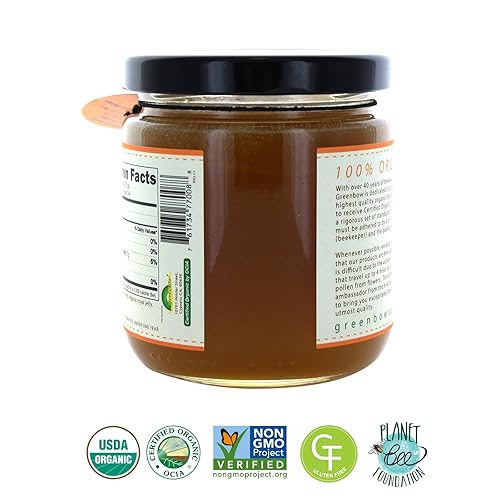 Miniatura 9 de GREENBOW Miel orgánica con jalea real fresca, 100% orgánica certificada por USDA, sin OMG, sin gluten, miel de jalea real orgánica integral (22