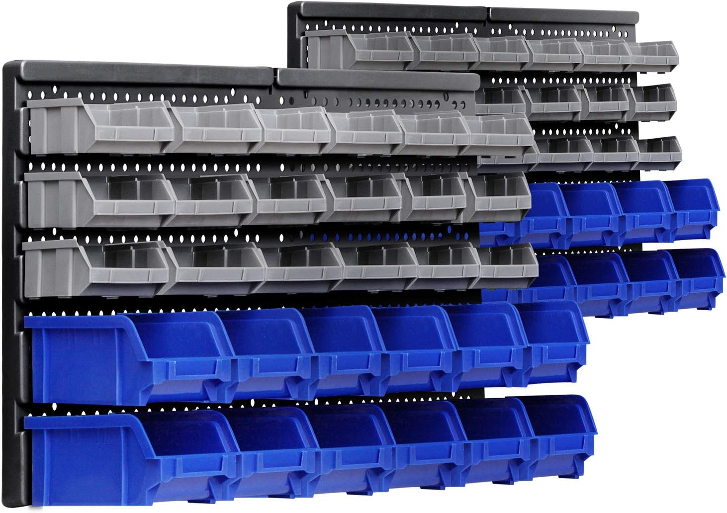 Giantz 60 Bin Wall Mounted Rack Storage Organiser Shed Work Bench