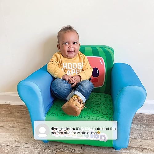 Miniatura 6 de Delta Children - Silla tapizada, CoComelon Cocomelón,Paw Patrol,Máscaras Pj,Sesame Street,Tiburón bebé