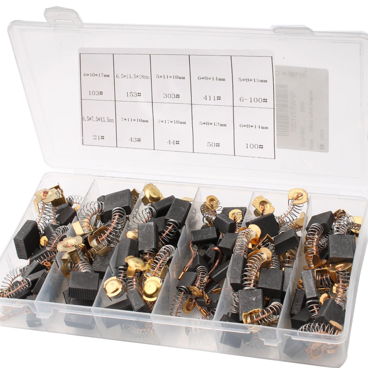 Spazzole Di Carbone 40pcs Per Utensili Elettrici - 10 Misure, Alta Durezza - Foto 6