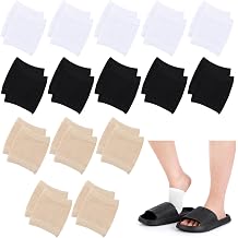 Twistover 15 Pairs Women's Slide Sandal Socks Slide Sandal Liner Open Toe Slipper Shoe Foot Protector No Show Toeless Half Socks for Slipper