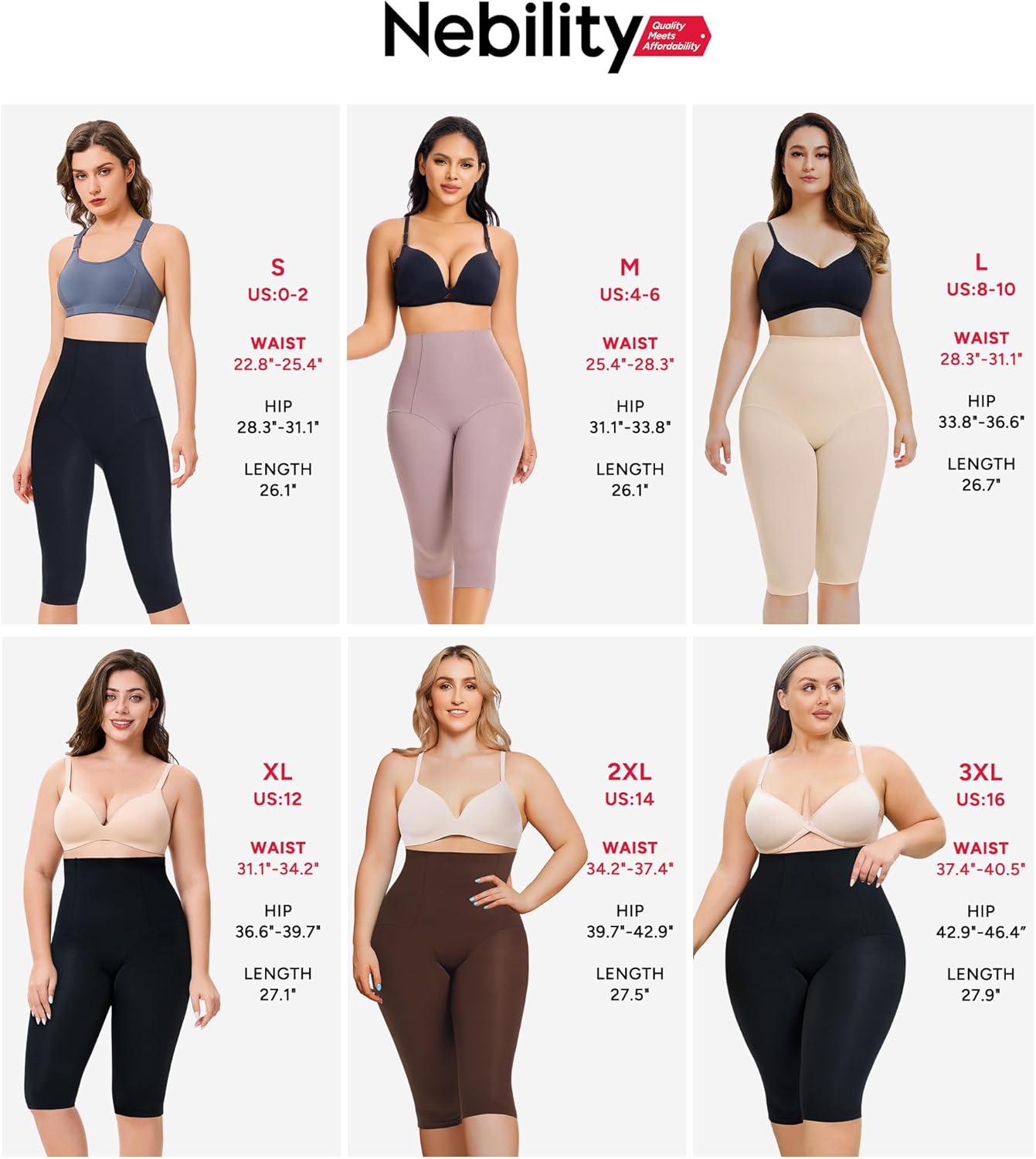 Nebility Compression Leggings for Women Seamless Shapewear Butt Lifting Panties Waist Trainer Tummy Control Thigh Body Shaper - Image 6