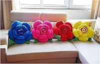 Vista 6 de Cojín de asiento de flores, cojines de suelo, cojines para muebles de patio, rellenos de almohada (23.6 in, azul)