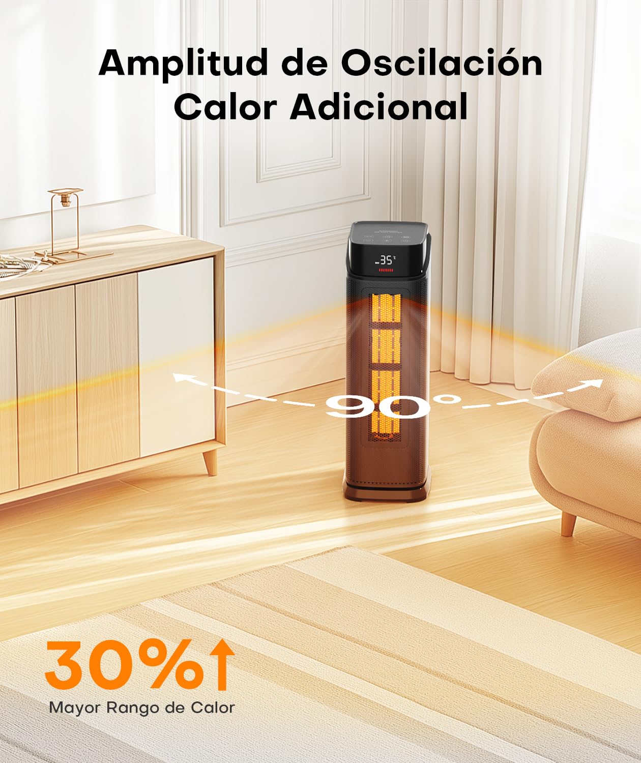 Radiadores Eléctricos Calefactores Ceramicos De Bajo Consumo Calefactor  Cerámico 2000w OMISOON Calefactor 2000W, ECO Calefactor