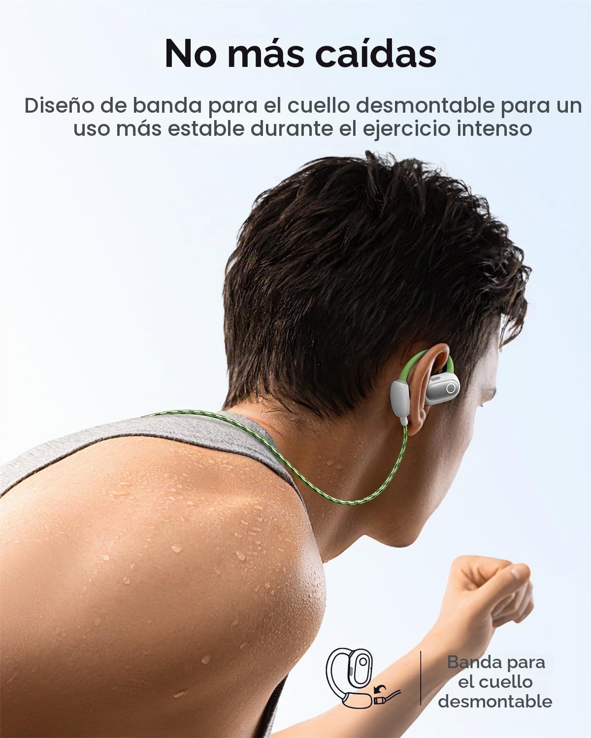Baseus Eli Sport 1 Auriculares inalámbricos Bluetooth, acústica direccional, bajo Potente, ultraligeros, Carga rápida, micrófonos ENC, Auriculares Oreja Abierta para Correr, Entrenar y Fitness