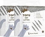 Tofu Cat Litter, Biodégradable, Clumping Kitty Litter , Flushable ,Pea Fibre ,Dust Free , Contrôle de l'odeur , Faible suivi , Légèreté (Peach 2 Boîtes)