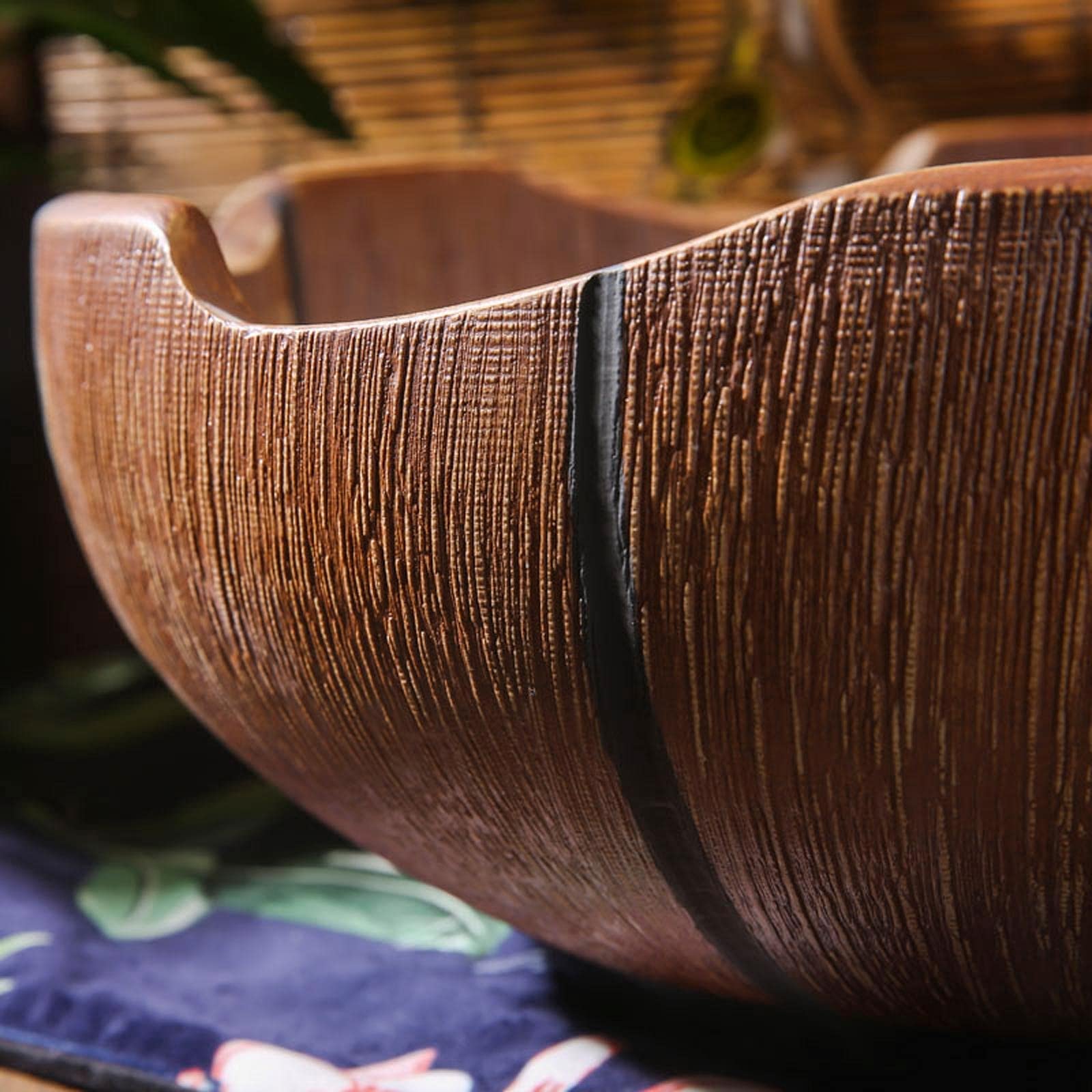Umywalka Łazienkowa Nablatowa, 16,1” X 5,9” Luksusowa Umywalka Łazienkowa Nablatowa, Ceramiczna Umywalka Łazienkowa W Stylu Retro, Umywalka Nablatowa, Umywalka Łazienkowa
