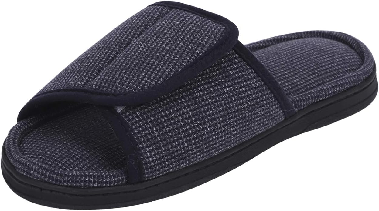 [Afindern] メンズ スリッパ 介護 サンダル 足腫れ ふくらん改善 圧力を軽減 滑り止め 転倒防止 軽い マジックテープで調節可能 低反発 ルームシューズ 室内履き 中年 高齢者 四季 3色