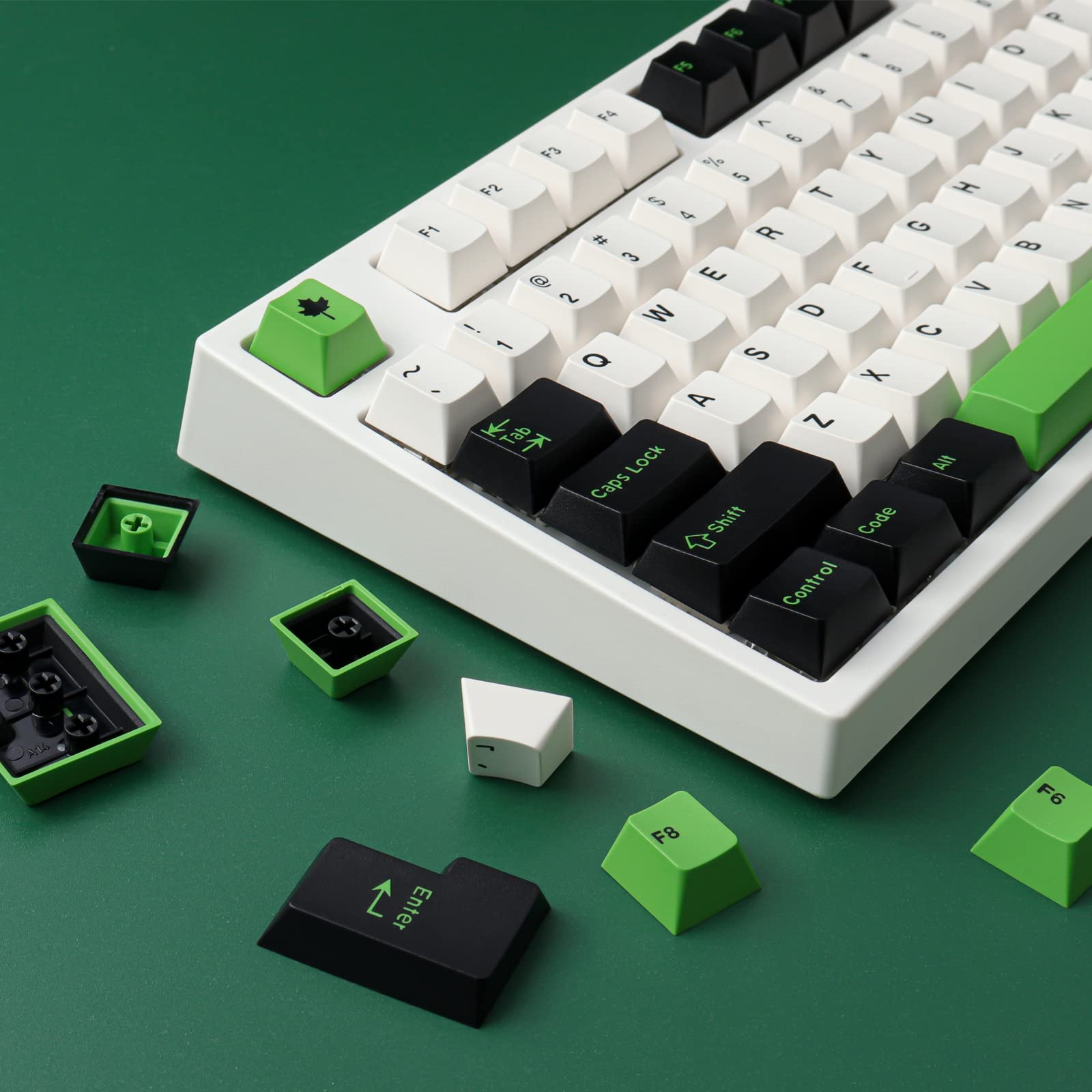 JakeTsai Teclas, 172 Teclas SA Perfil De Doble Tiro Keycap Set Con 2.75u, 3u, 6.25u Y 7u Spacekey Para Cherry Mx Interruptores ISO ANSI Diseño Teclado Mecánico