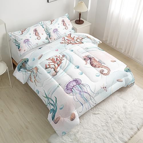 Vista 200 de CVHOUSE Juego de edredón de caballo rosa, tamaño individual, juego de ropa de cama de caballo rosa, juego de edredón suave y transpirable para niños