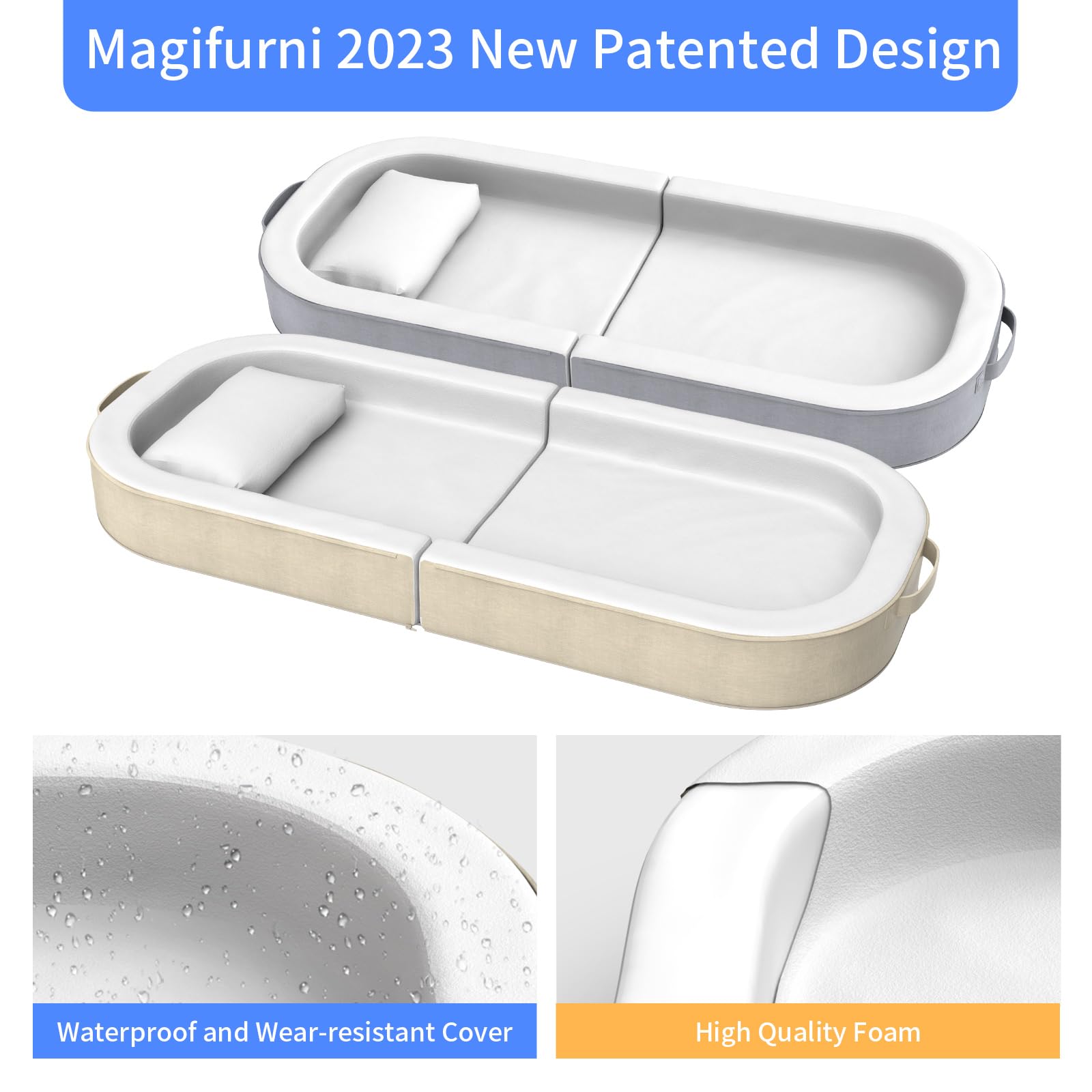 Magifurni Folding Toddler Floor Bed, Portable Kid Travel Bed, 2023