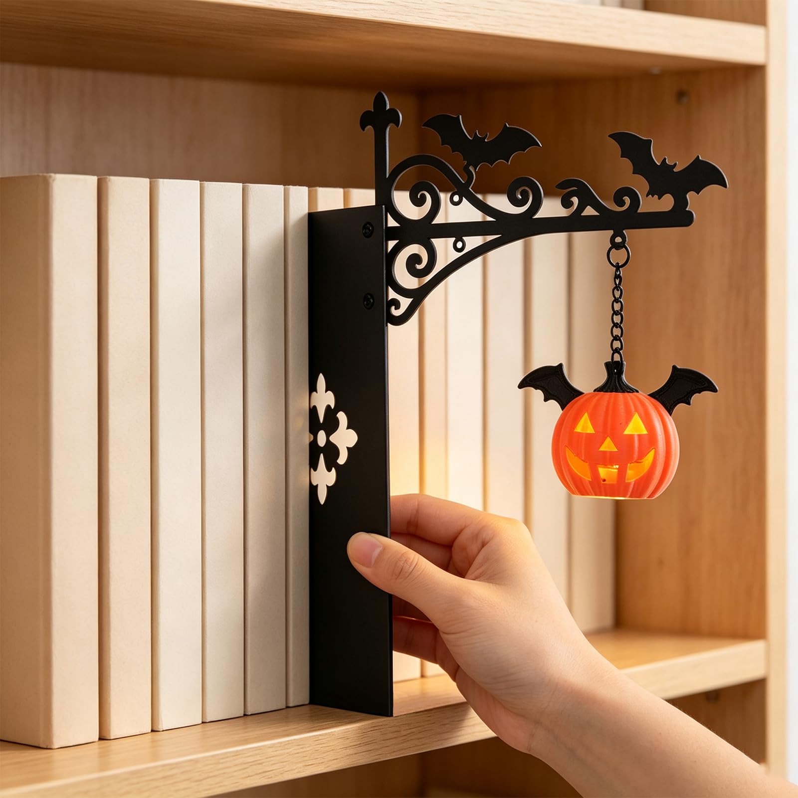Vintage Library Bookshelf Lamp, LED Book Nook Light for Reading Corner